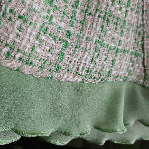 FASHION INSTINCT JACKET AND SKIRT SUIT. JACKET SIZE 22 AND SKIRT SIZE 2X GREEN - Picture 4 of 8